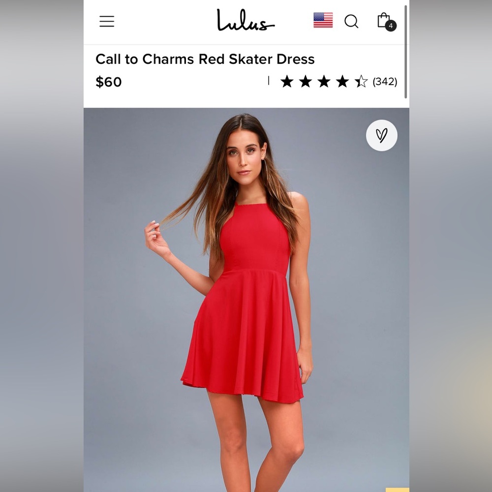 Lulus Call to Charms Red Skater Dress